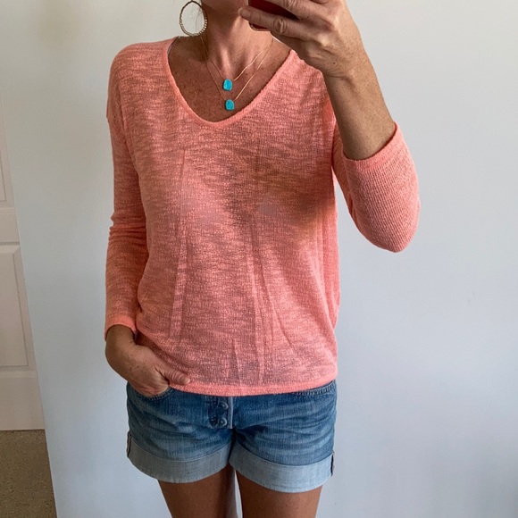 Peach Color Long Sleeve Top - Picture 7 of 9